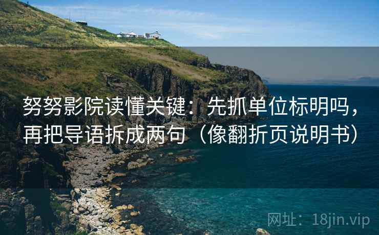 努努影院读懂关键：先抓单位标明吗，再把导语拆成两句（像翻折页说明书）