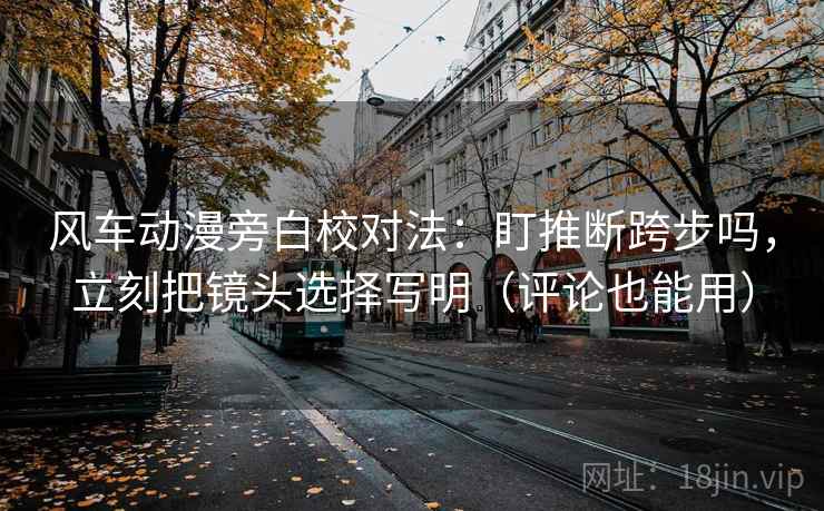 风车动漫旁白校对法：盯推断跨步吗，立刻把镜头选择写明（评论也能用）